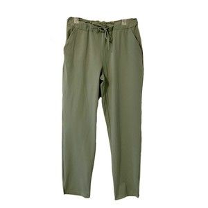 Joie Pants Ankle Length Green Tie Waist Lounge Pants Joggers - Womens M